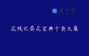 花残忆葵花宝典干货大集