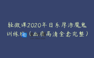 轻微课2020年日系厚涂魔鬼训练班（画质高清全套完整）