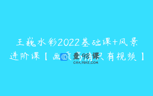 王巍水彩2022基础课+风景进阶课【画质高清只有视频】