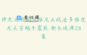 神光文启刚万维龙头战法多维定龙头穿越牛震熊 新系统课28集