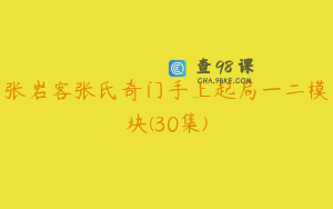 张岩客张氏奇门手上起局一二模块(30集)