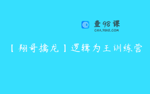 【翔哥擒龙】逻辑为王训练营