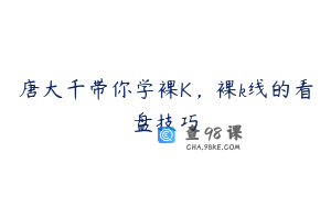 唐大千带你学裸K，裸k线的看盘技巧