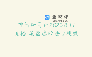 神行研习社2025.8.11直播 尾盘选股法 2视频