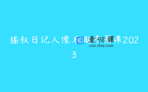 猫叔日记人像后期修图课2023