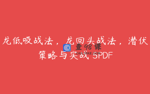 龙低吸战法，龙回头战法，潜伏策略与实战 5PDF