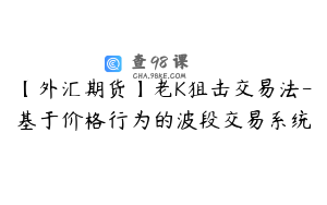 【外汇期货】老K狙击交易法-基于价格行为的波段交易系统