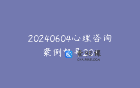 20240604心理咨询案例督导201