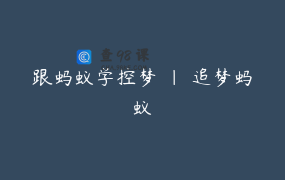 跟蚂蚁学控梦 ｜ 追梦蚂蚁