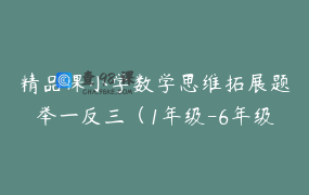 精品课小学数学思维拓展题举一反三（1年级-6年级）导学版