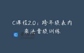 C课程2.0：跨年级表内乘法晋级训练