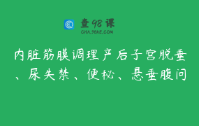 内脏筋膜调理产后子宫脱垂、尿失禁、便秘、悬垂腹问题的评估与训练