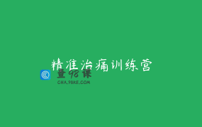 精准治痛训练营
