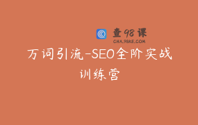 万词引流-SEO全阶实战训练营