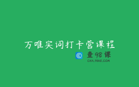 万唯实词打卡营课程