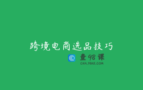 跨境电商选品技巧