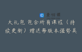 大礼包 包含所有课程（持续更新）赠送每版本强势英雄阵容搭配