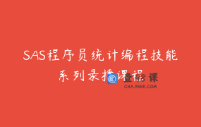 SAS程序员统计编程技能系列录播课程