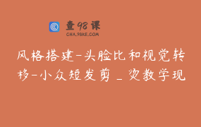 风格搭建-头脸比和视觉转移-小众短发剪_烫教学现场客人录制_Y杨