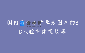 国内首个基于单张图片的3D人脸重建视频课
