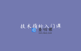技术指标入门课