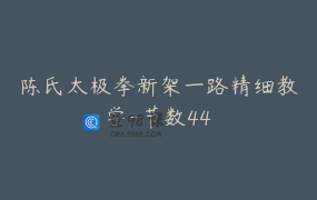 陈氏太极拳新架一路精细教学-节数44