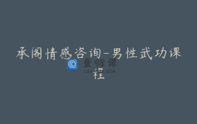 承阁情感咨询-男性武功课程