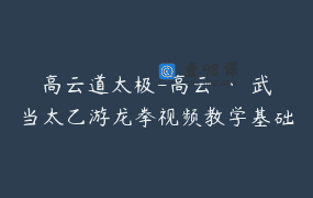 高云道太极-高云 · 武当太乙游龙拳视频教学基础版