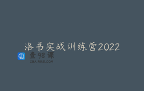 洛书实战训练营2022