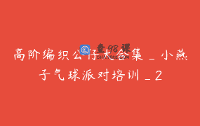 高阶编织公仔大合集_小燕子气球派对培训_2