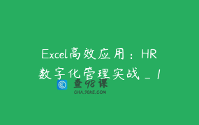 Excel高效应用：HR数字化管理实战_1