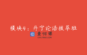 模块4：丹宁论语拔萃班