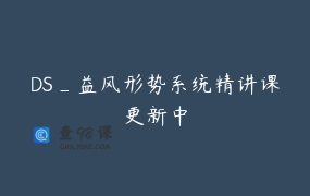 DS_益风形势系统精讲课更新中