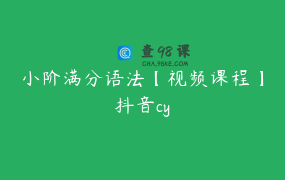 小阶满分语法【视频课程】抖音cy