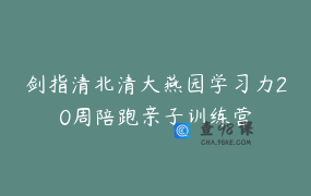 剑指清北清大燕园学习力20周陪跑亲子训练营