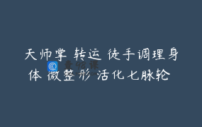 天师掌 转运 徒手调理身体 微整形 活化七脉轮 松果体