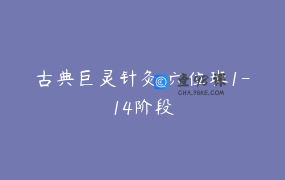 古典巨灵针灸 穴位班1-14阶段