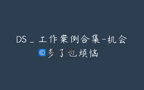 DS_工作案例合集-机会多了也烦恼