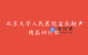 北京大学人民医院盆底超声精品研修班