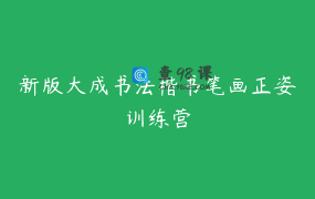 新版大成书法楷书笔画正姿训练营