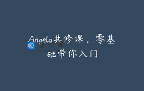 Angela共修课，零基础带你入门