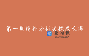 第一期精神分析实操成长课
