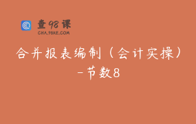 合并报表编制（会计实操）-节数8