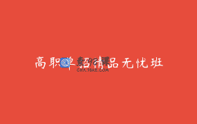 高职单招精品无忧班