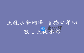王巍水彩网课-直播全年回放_王巍水彩