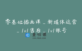 零基础插画课_新媒体运营_1v1售后_1v1账号陪跑