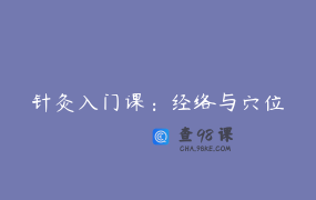 针灸入门课：经络与穴位