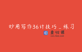 妙用写作36计技巧_练习