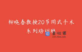 柳晓春教授20节阴式手术系列培训班
