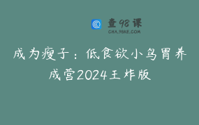 成为瘦子：低食欲小鸟胃养成营2024王炸版
